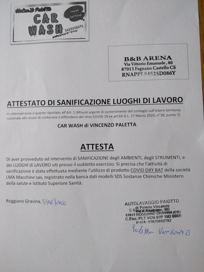 B&B Arena Family Fagnano Castello Экстерьер фото